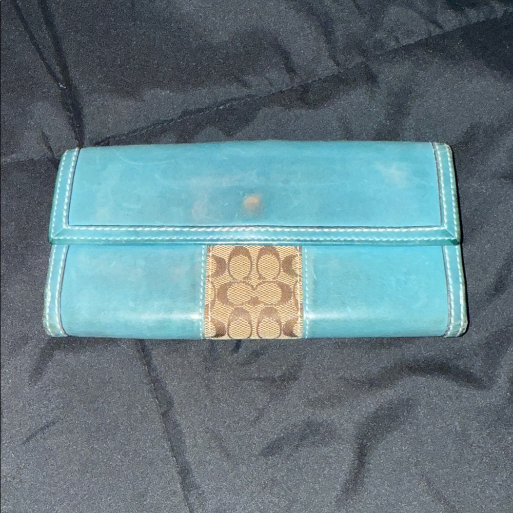 🖤VINTAGE COACH TEAL/ BROWN WALLET🖤 - Picture 12 of 12